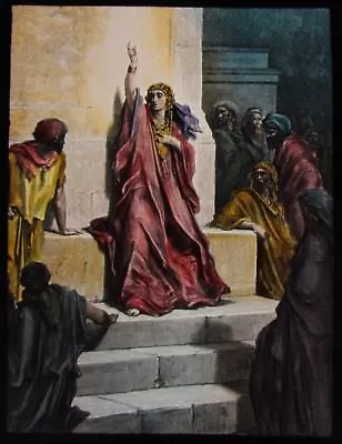 £15 • Buy Glass Magic Lantern Slide DEBORAH THE PROPHETESS NO2 C1900 RELIGIOUS BIBLE