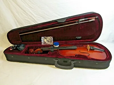 Violin & Bow Hard Lined & Molded Case Polished Wood Unbranded • $39.99