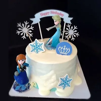 £2.59 • Buy Disney Frozen Anna & Elsa Cake Topper Figure Statue Birthday Cake Decor