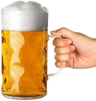 Plastic Beer German Stein Glass  2 Pints New 🍀  🍺 • £5.50