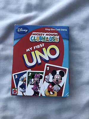 Mattel 2008 Mickey Mouse Clubhouse My First Uno Card Game King-Size Card Game • $12.95