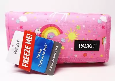 PackIt Freezable Lunch Bag Reusable Foldable BPA Free - Unicorn Dream Pink • $23.97