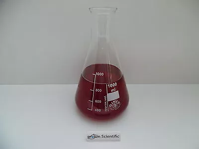 £10.99 • Buy 1 Litre Conical Flask Erlenmeyer Laboratory Glassware Borosilicate Glass