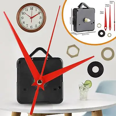 DIY Wall Quartz Clock Movement Mechanism Replacement Tool Parts Set Red Hands • $7.98