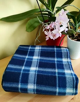 Tartan  Checked Polar Fleece Throw Blanket Warm Soft Sofa Bed Car Travel Single • £9.98