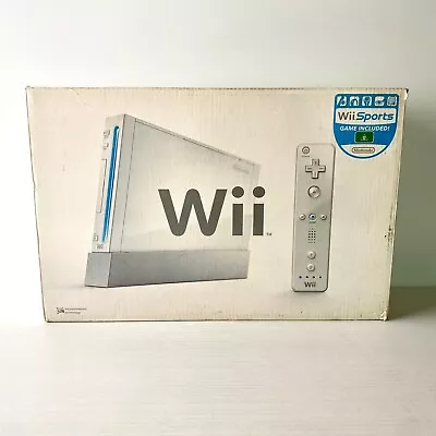 Nintendo Wii Console + Box & All Cables - Tested & Working - Free Postage • $89.99