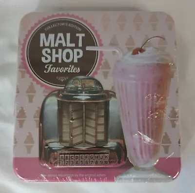 Malt Shop Favorites Tin Metal Collector Case 3 CD 30 Songs NEW SEALED Fast Ship • $4.45