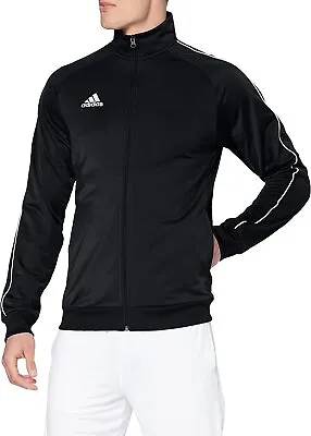$46.96 • Buy Mens Adidas Core 18 Pes Zip Up Jacket Athletic Training Black/White