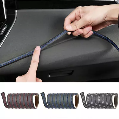 $7.36 • Buy 2M PU Leather Car Door Dashboard Decorative Line Strip Sticker Moulding Trim DIY