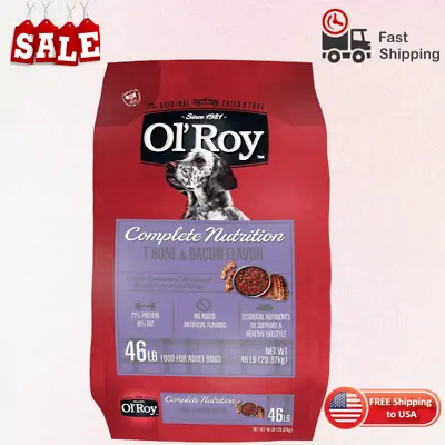 Ol' Roy Complete Nutrition T-Bone & Bacon Flavor Dry Dog Food 46lb • $27.48