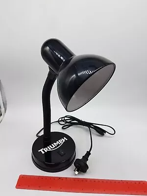 Black Triumph Posable Desk Lamp Vintage Retro Style Light • $34.95