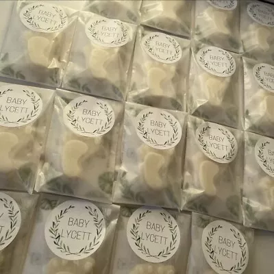 12 X Personalised Baby Shower Favours Baby Feet Wax Melts Baby Shower Gifts • £12