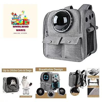 Cat Backpack Carrier Airline Approved Ventilated Design Breathable Mesh Fo... • $55.99