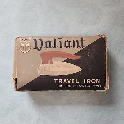 Vintage Valiant Travel Iron No. 25/2318 Detachable AC 6.5  - NO POWER CORD • $18.95