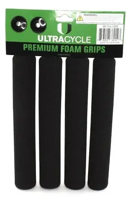 Ultracycle Cruiser Bike & Road Bicycle Foam Grips Black 8.5  - 4 Piece  • $11.99