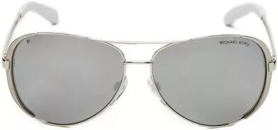 Michael Kors Chelsea Metal Unisex Adult Aviator Polarized Silver Sunglasses 59mm • $71.99