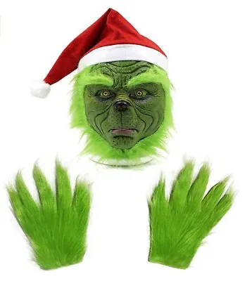 The Grinch Stole Christmas Hat Party Prop Cosplay Costume Halloween Mask • $34.99