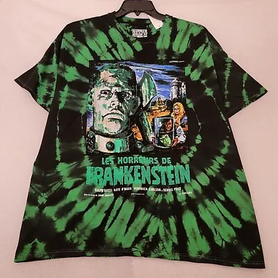 Frankenstein Tie Dye Shirt Mens Green 2xl Xxl Hammer House Of Horror   Movie Nwt • $18.88