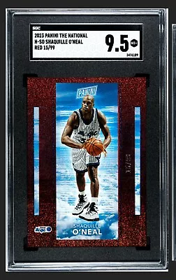 2023 Panini The National Shaquille O Neal Red /99 SGC 9.5 • $1