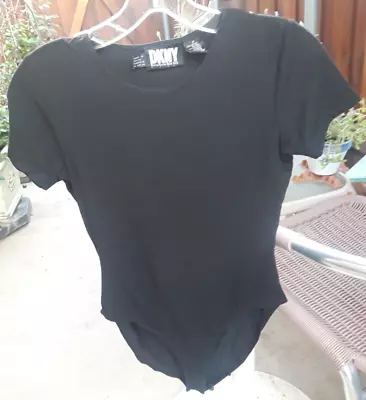 DKNY Black Size Petite SS Bodysuit-Excellent Vintage Condition-Little Wear • $26