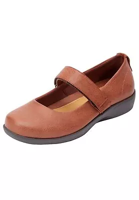 Comfortview Wide Width Carla Mary Jane Flat Women's Casual Shoes • $49.99