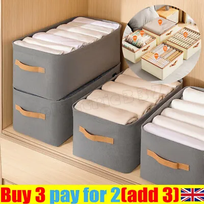 Clothes Drawer Organiser Divider Wardrobe Closet Foldable Jeans Pant Storage_Box • £6.13