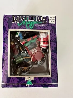 Vintage Mistletoe Magic Santa Train Christmas Ornament • $6.99