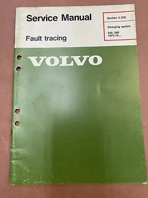 OEM 1975-19 . .  Volvo 240 260 Fault Tracing Service Manual (Pre-Owned) • $14.50