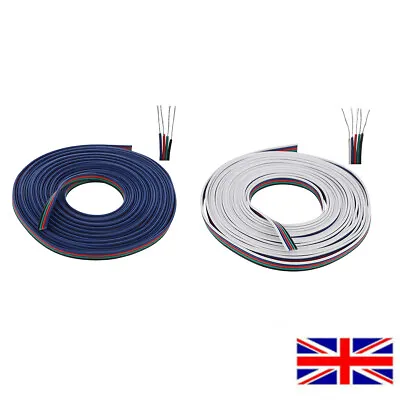£5.45 • Buy 5/10/20m 4/5 Pin Core Extension Cable Wire 5050 3528 Rgb Rgbw Led Strip Lights