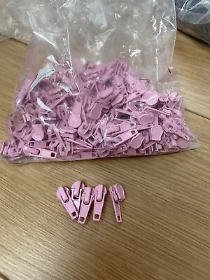 5x No.5 Zip Sliders Puller Runner For Nylon Zippers Pink N5 • £1.29