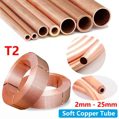 Soft Copper Tube Pipe Coil OD 2mm To 25mm Air Conditioning/Water/Gas - All Sizes • $24.79