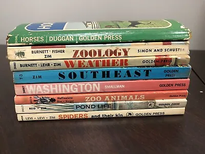 $38.25 • Buy Vintage Golden Guide Lot Of 8 PBK DC Horses Weather Zoology Animals Ponds & More