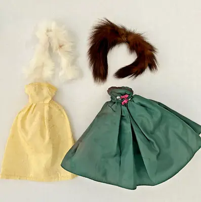 Vintage Handmade Barbie Gowns And Fur Stoles ~ TLC • $8