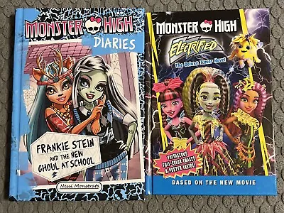 Lot Of 2 Monster High Books Diaries & Electrified Includes Poster • $6.75