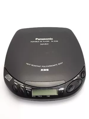Vtg Portable Panasonic Cd Player  XBS SL-S138 Black Takes 2xAA 4.5v DC Tested • £19.99