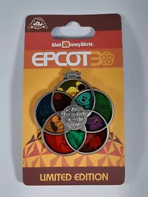 Disney Epcot 30th Anniversary I Was There Mickey & Figment Stained Glass Pin • $43.95