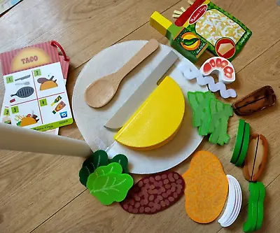 Wooden Kids Play Food Bundle MELISSA & DOUG Taco Set • £10