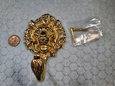 Brass Wall Lion Hooks Coat Keys • $9.95