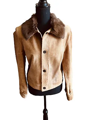 RALPH LAUREN BLACK LABEL PONY SKIN JACKET WITH MINK COLLAR VINTAGE Size 12  RARE • $786