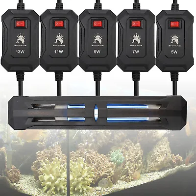 Aquarium Lights Fish Tank UV Lamp Submersible Ultraviolet Light Aquarium Clean • £18.65