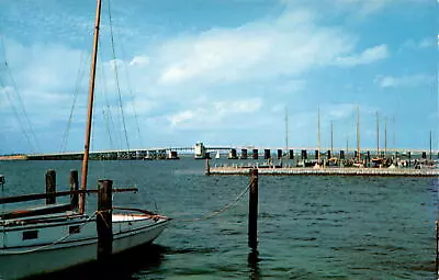 Picturesque View Barnegat Bay New Jersey Bridge At Mantoloking Postcard • $11.95