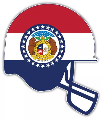 Missouri USA State American Football Helmet Car Bumper Sticker Decal  SIZES'' • $3.75