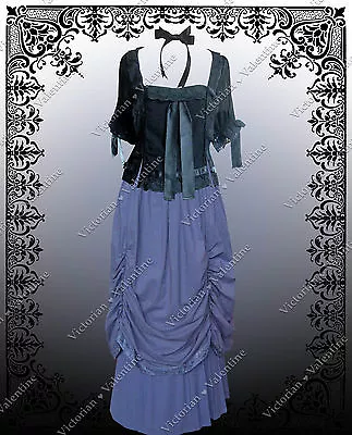 Steampunk Gothic Edwardian Alice In Wonderland Victorian Top & Skirt M • $91