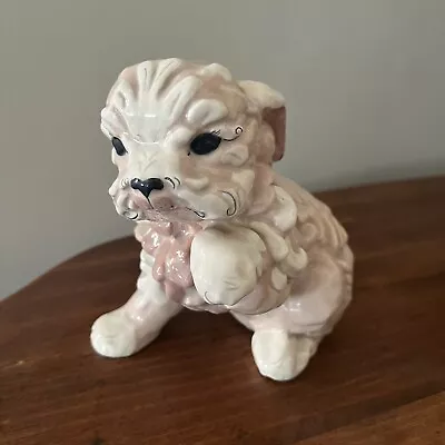 Kay Finch California Ceramic Yorkshire Terrier  Dog Figurine Pink & White Yorkie • $85