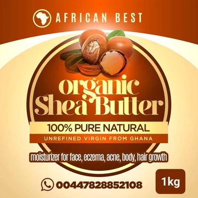 £9 • Buy African  Best  Virgin 100%  Unrefined Organic Shea Butter  1kg ( 5060340205126)