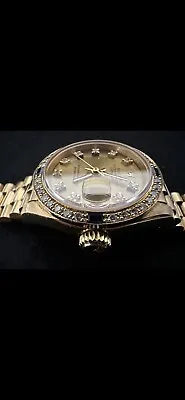 Rolex Lady DateJust 69088 Diamond & Sapphire 18K • $22000