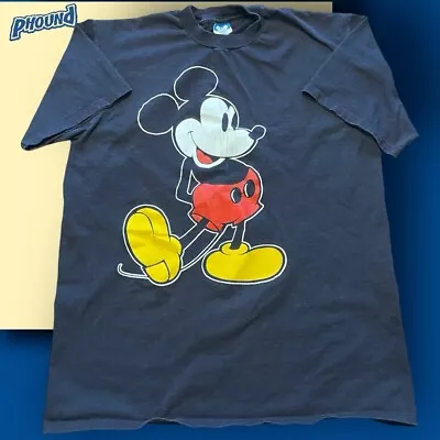 Vintage 80s Disney Character Fashions Mickey Mouse Shirt Made In USA Cartoon L • $19.99