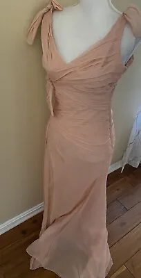 Valentino Vintage Silk Dress Nude Peach  Fabulous! Sz 2/4 • $875