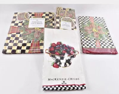 Mckenzie Childs Christmas Gift Bags Towel And Fruit Towel￼ • £106.09