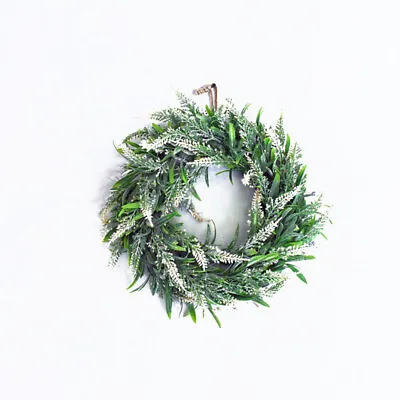 Large Artificial Flower Wreath Home Front Door Wreaths Party Wedding Floral Deco • £8.95